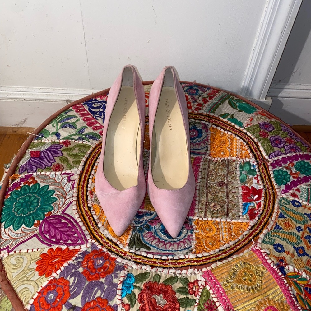 Ivanka Trump Pink Suede Heels